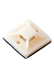 07-2020, (уп.100 шт), площадка 20х20 мм под хомут 3,6мм  белая HC-101