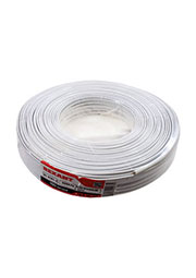 ШТЛП-4 CCA БЕЛЫЙ БУХТА 100М, ШТЛП-4, телеф.кабель 4 жилы, CCA ,белый , бухта 100м