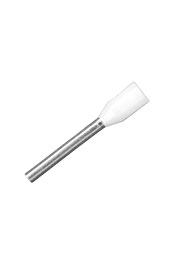 1698, Наконечник штыревой втулочный изолированный белый 0,5 кв.мм