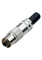 4-013 / MX-154, разъем телевизионный гнездо металл на кабель винт