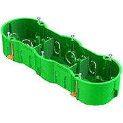 8810011, Коробка установочная 3-местная,212х70х45мм для скрытого монтажа в полых стенах (с саморезам