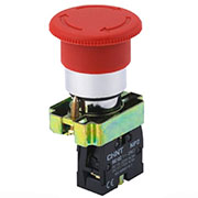 574863, (Замена на 574016)  Кнопка управления "Грибок" 40мм с фиксацией NP2-BS545 без подсветки крас