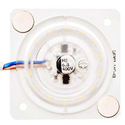 02-12, Плата светодиодная SMD2835, c линзой, 220В, 12Вт, 63х63мм, 960Лм, 2700К