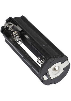 AAAx3 ZH215 black, Батарейный отсек открытый цилиндрический RUICHI ZH215, тип AAAx3, корпус ABS-плас