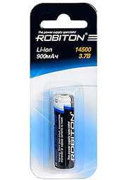 14500/900 (AA), Аккумулятор Li-ion, 900mAh, 3.7V, с защитой (15х53мм)