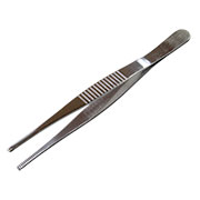 12-0360, Пинцет прямой, рифленый 125 мм (блистер)