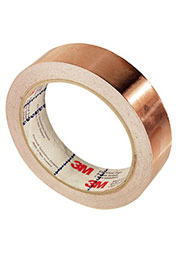 1181-10, медный скотч для экранирования с проводящим клеем (10ммх16,5м)