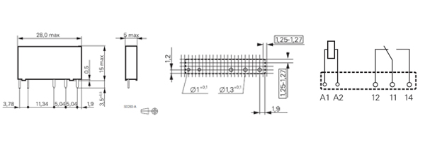 1393236-2, V23092-A1005-A301 реле 1-Form-C, SPDT, 1CO 5VDC/6A моностаб