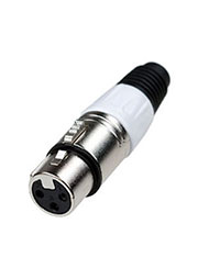 1-504 WT (XLR-MC-107), разъем XLR 3 контакта гнездо металл цанга на каб. бел.