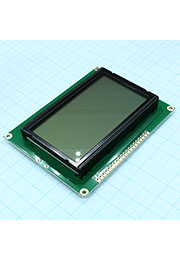 WG12864A-YGH-T#N, ЖКИ графич, 128х64, подсв. Ж-З, инд. Серый, 6 o cl.