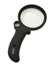 TH-600600C, лупа круглая со светодиодной  подсветкой d=90мм 2.5х/4.5x/25х/55х