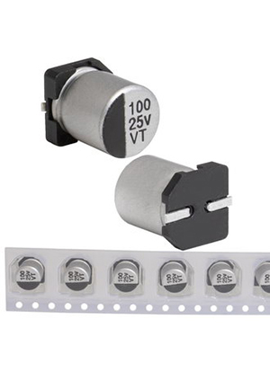 100 uF 25 V 105C 6.3*7.7 VT, EVT025ADA101M0677 JWCO Конденсатор электролитический SMD, 100 мкФ, 25 В