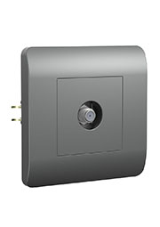 431413, (NEW3-E) Розетка антенная одиночная SAT коннектор, серебряный