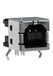 292304-1, Разъем USB-B на плату 4pin экранированный