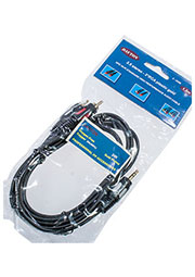 3-0299-1.5, Шнур A/V шт 3.5 st-2 RCA plastic-gold, 1.5 м