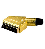 1-345G, разъем SCART штекер металл "позолоченный" на кабель