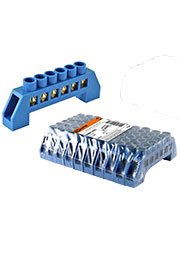 SQ0801-0022, Шина "N" нулевая в изоляторе 8х12мм 6 групп