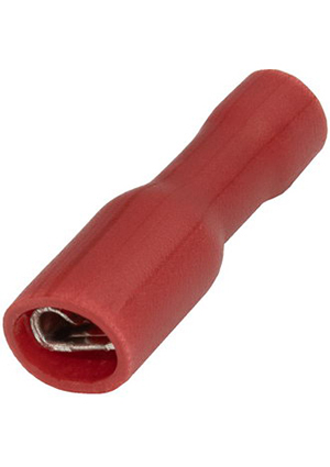 10-0079 red, Клемма ножевая полностью изолированная RUICHI 10-0079, 1.5 мм2, 4.8 х 0.8 мм, 10 А, 400