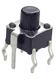 0670GHIM-130G-G, кнопка тактовая 6х6 с заземл. h=7мм (аналог для TS-A3PG-130)