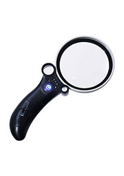 TH-600600CH белая, Лупа круглая с LED под., D=90мм, 2.5х/4.5/25х/55х, белая