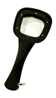 TH-600558, лупа квадрат.с подсветкой (5 св.диодов + 1 уф) l x l=60мм