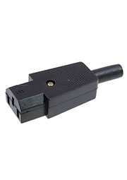 3-021(K2417), гнездо сетевое "3 pin" пластик на кабель 250v 10a