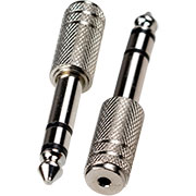 2-036, переходник 6.35мм штекер стерео - 2.5мм гнездо стерео металл