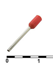 DN00208 red (0.75x8mm), Наконечник на кабель RUICHI DN00208, красный, 0.75x8 мм, 0.25 мм2