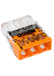 2273-243, электромонтажные экспресс-клеммы, 3х2.50 кв.мм, с пастой