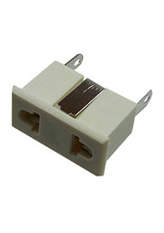 AS-15B бежевый, гнездо AC на корпус с защелкой, 2 контакта , 250В 10А