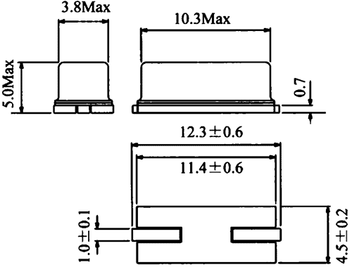 10.00 MHZ  HC-49SM, кварцевый резонатор SMD 10МГц HC-49SM