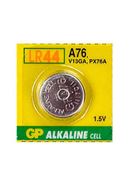 A76  LR44, батарейка GP A76, диск MnZn ( LR44 ), 1 шт.