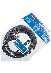 3-0299-5.0, Шнур A/V шт 3.5 st-2 RCA plastic-gold, 5.0 м