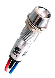 N-XD8-1W-R, Лампа неоновая с держателем красная 24VDC