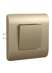 431380, (NEW3-E) Выключатель 1-клавишный, 10А, шампань
