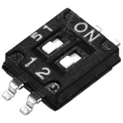 A6H-2101, DIP переключатель 1,27мм 2 конт. 0.025A 24VDC SMD