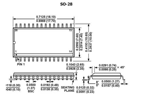 CXA1019M SMD, Микросхемы обработки звука и видео, корпус SO28300