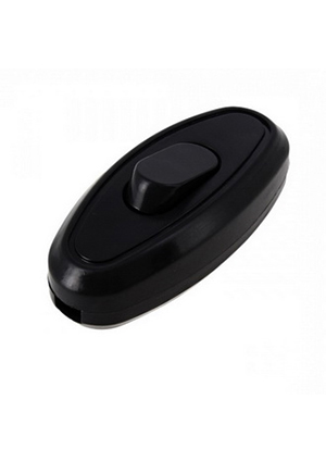 15-016, Клавишный проходной переключатель для бра RUICHI, 6 А, 250 В, 1200 Вт, IP20, черный