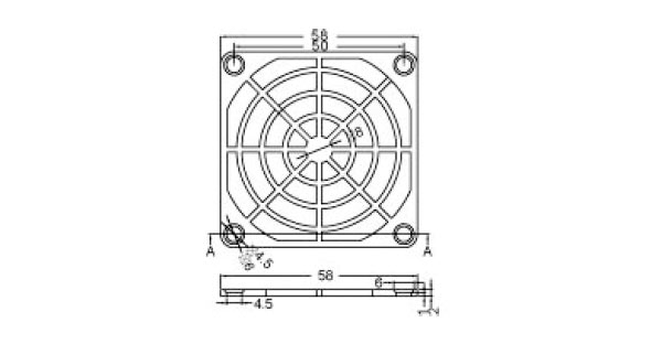 FGF-60/P, Вент.реш 60*60 пласт.