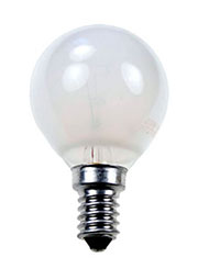 40D1/FR/E14, Лампа  40Вт, сферическая матовая, цоколь E14