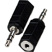 2-011, переходник 3.5мм штекер стерео - 2.5мм гнездо стерео пластик