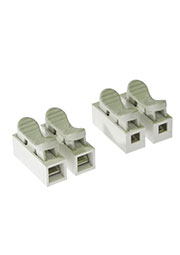 021-2, Самозажимная клемма RUICHI 021-2, 2-х проводное соединение, 10 А, 2.5 мм2, PA66,нержавеющая с