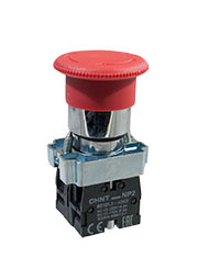 574016, (Стар. номер  574863 снят с произ-ва) Кнопка управления "Грибок" 40мм фиксацией NP2-BS545 бе