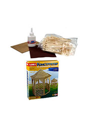 КОНСТРУКТОР ИЗ ДЕРЕВЯННОЙ СОЛОМКИ "БЕСЕДКА"