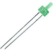 L-13GD, Светодиод Flat Top зеленый 70  d=2мм 10мКд 568нМ