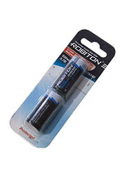 16340-2/550 (RCR123А), Аккумулятор Li-ion, 550mAh, 3.7V, с защитой (2шт) (16,2х34мм)