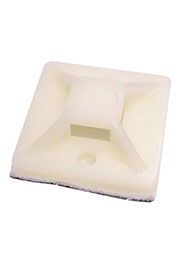 07-2020-1, (уп.10 шт), площадка 20х20 мм под хомут 3,6мм  белая HC-101