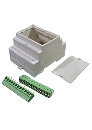 AK-DR-104A, Корпус пластиковый на DIN-рейку 71*90.2*57.5, клеммный блок (альтернатива D4MG Gainta)