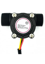 YF-S201 Black, Датчик расхода воды для Arduino проектов, 1-30л/мин, резьба G1/2