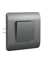 431383, (NEW3-E) Переключатель 1-клавишный, 10А, серебряный